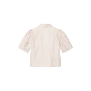 Mint Velvet Neutral Puff Sleeve Smock Shirt